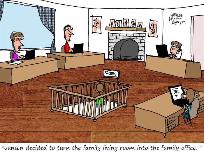 Humor - Cartoon: Business Analysts' Home Office